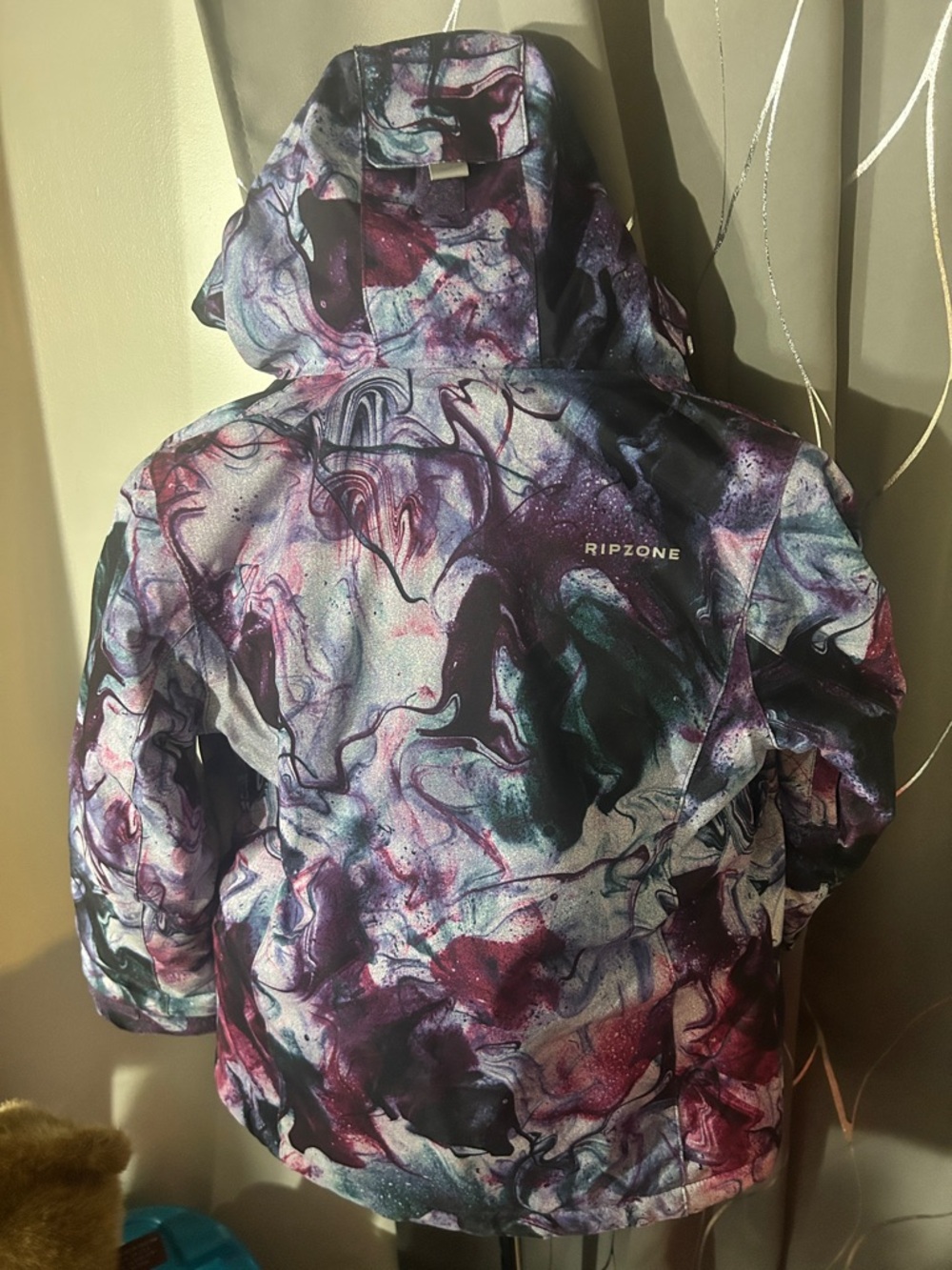 Girls Multi-Color Hooded RipZone Winter Jacket - Picture 4 of 4
